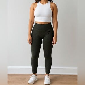 Gymshark Dark Green High-Waisted Leggings
